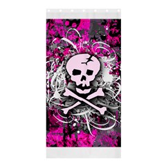 Pink Skull Splatter Shower Curtain 36  X 72  (stall) 