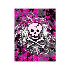 Pink Skull Splatter Shower Curtain 48  X 72  (small) 