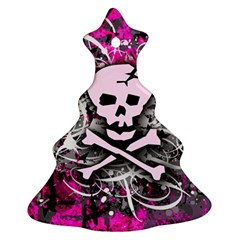 Pink Skull Splatter Ornament (christmas Tree) by ArtistRoseanneJones