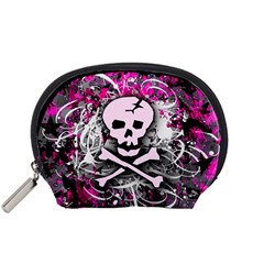 Pink Skull Splatter Accessory Pouches (small) 