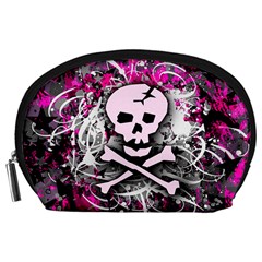 Pink Skull Splatter Accessory Pouches (large) 