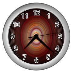 Colour Twirl Wall Clocks (silver) 