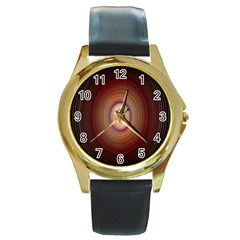 Colour Twirl Round Gold Metal Watches