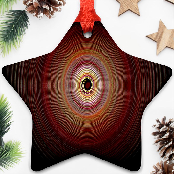 Colour Twirl Star Ornament (Two Sides) 