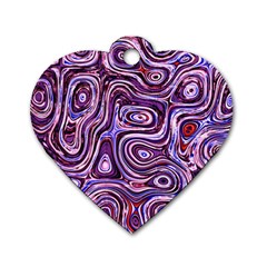 Colourtile Dog Tag Heart (two Sides)