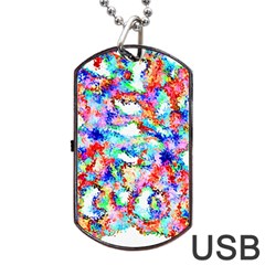 Soul Colour Light Dog Tag Usb Flash (one Side)