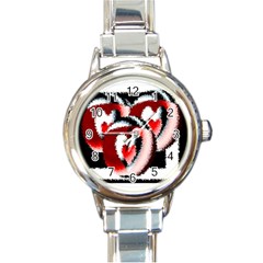 Heart Time 3 Round Italian Charm Watches by InsanityExpressed