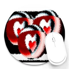 Heart Time 3 Round Mousepads