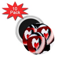 Heart Time 3 1 75  Magnets (10 Pack) 