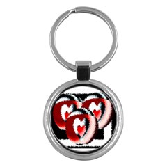 Heart Time 3 Key Chains (round)  by InsanityExpressed