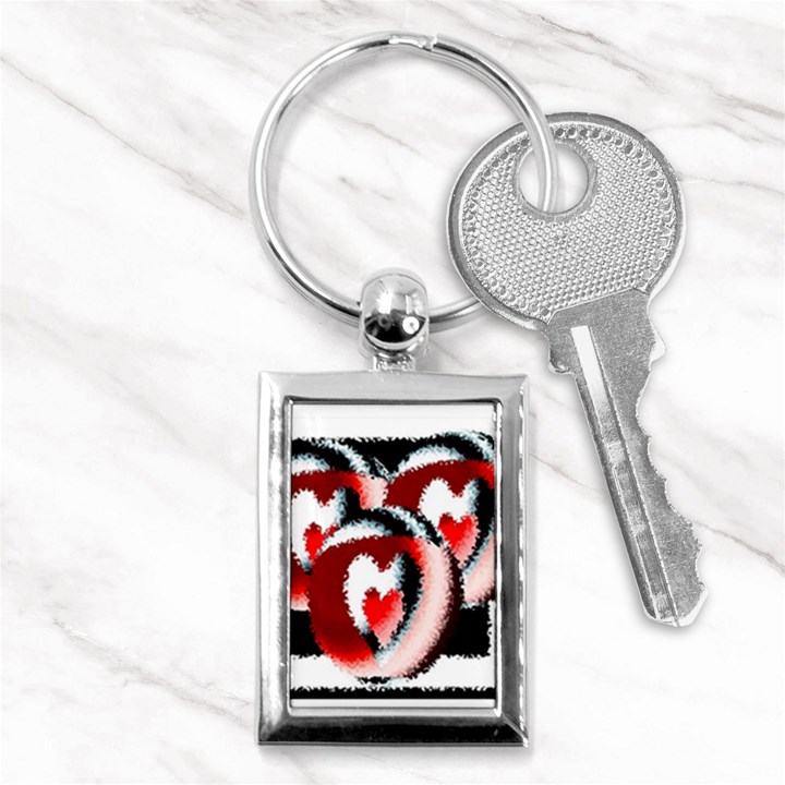 Heart Time 3 Key Chains (Rectangle) 