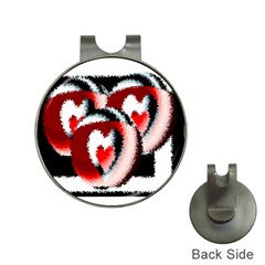 Heart Time 3 Hat Clips With Golf Markers