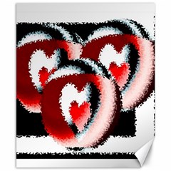 Heart Time 3 Canvas 8  X 10 