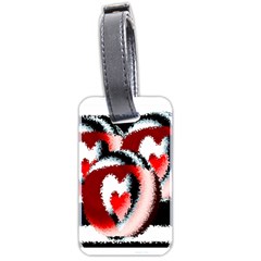 Heart Time 3 Luggage Tags (two Sides) by InsanityExpressed