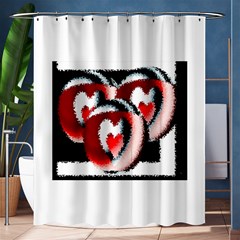 Heart Time 3 Shower Curtain 60  X 72  (medium) 