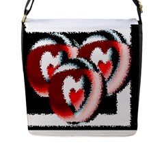 Heart Time 3 Flap Messenger Bag (l)  by InsanityExpressed