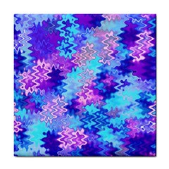 Blue And Purple Marble Waves Tile Coasters by KirstenStar