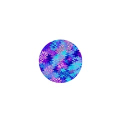 Blue And Purple Marble Waves 1  Mini Buttons