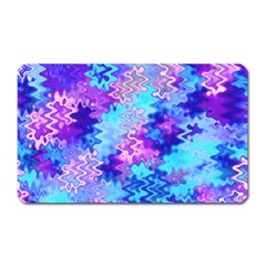 Blue And Purple Marble Waves Magnet (rectangular) by KirstenStar