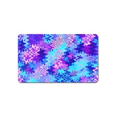 Blue And Purple Marble Waves Magnet (name Card)