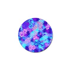 Blue And Purple Marble Waves Golf Ball Marker (4 Pack)