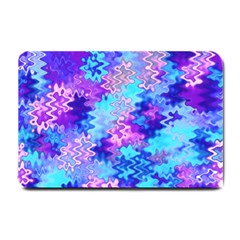 Blue And Purple Marble Waves Small Doormat 