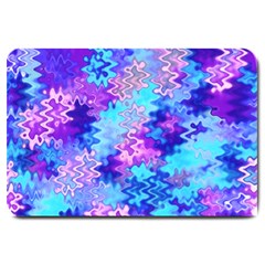 Blue And Purple Marble Waves Large Doormat 