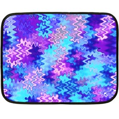 Blue And Purple Marble Waves Fleece Blanket (mini)