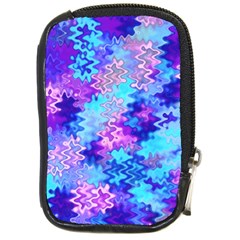 Blue And Purple Marble Waves Compact Camera Cases