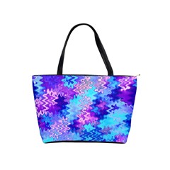 Blue And Purple Marble Waves Shoulder Handbags