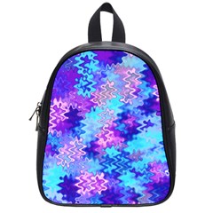 Blue And Purple Marble Waves School Bags (small) 