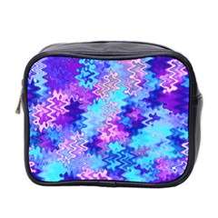 Blue And Purple Marble Waves Mini Toiletries Bag 2-side