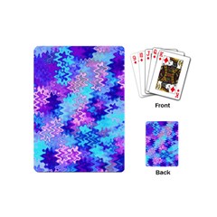 Blue And Purple Marble Waves Playing Cards (mini) 