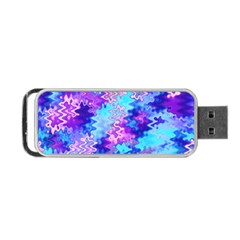 Blue And Purple Marble Waves Portable Usb Flash (two Sides)