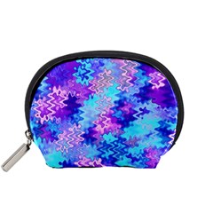 Blue And Purple Marble Waves Accessory Pouches (small) 