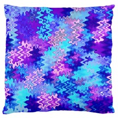 Blue And Purple Marble Waves Standard Flano Cushion Cases (two Sides)  by KirstenStar