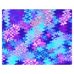 Blue And Purple Marble Waves Double Sided Flano Blanket (medium) 