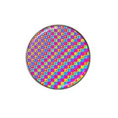 Crazy Yellow And Pink Pattern Hat Clip Ball Marker (10 Pack)