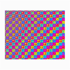 Crazy Yellow And Pink Pattern Small Glasses Cloth by KirstenStar