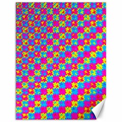 Crazy Yellow And Pink Pattern Canvas 12  X 16  