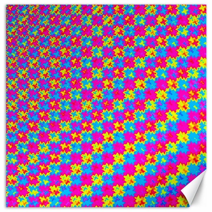 Crazy Yellow and Pink Pattern Canvas 20  x 20  