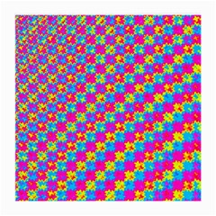 Crazy Yellow And Pink Pattern Medium Glasses Cloth (2-side)