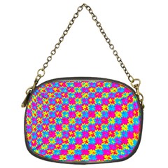 Crazy Yellow And Pink Pattern Chain Purses (two Sides)  by KirstenStar