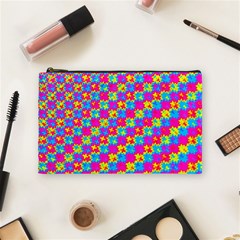 Crazy Yellow And Pink Pattern Cosmetic Bag (medium) 