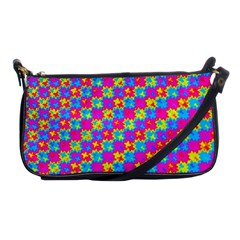 Crazy Yellow And Pink Pattern Shoulder Clutch Bags by KirstenStar