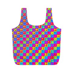 Crazy Yellow And Pink Pattern Full Print Recycle Bags (m)  by KirstenStar