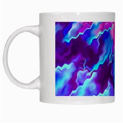 Stormy Pink Purple Teal Artwork White Mugs