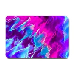 Stormy Pink Purple Teal Artwork Small Doormat  by KirstenStar