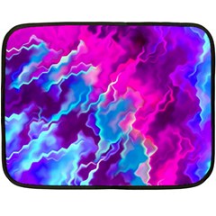 Stormy Pink Purple Teal Artwork Fleece Blanket (mini)