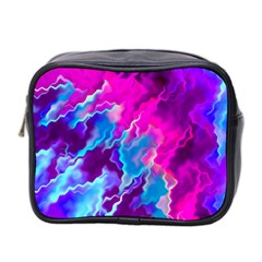 Stormy Pink Purple Teal Artwork Mini Toiletries Bag 2-side